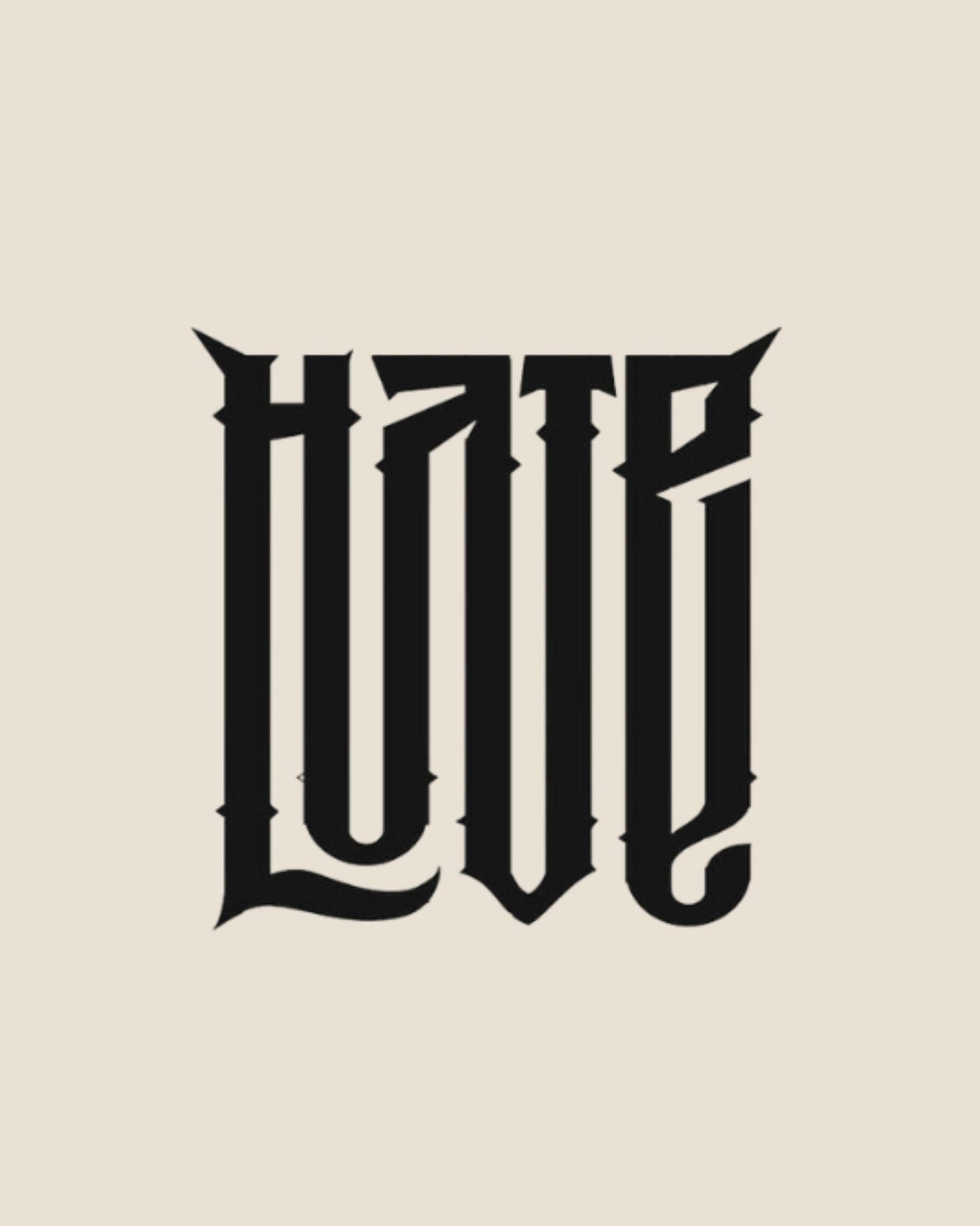 Tote Bag Love-Hate unisex